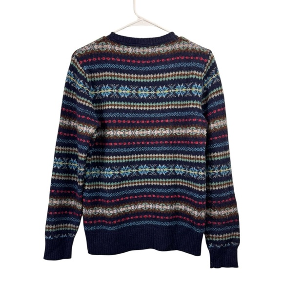 HM LOGG Sweater Size Small Wool Blend Nordic Fair Isle Icelandic Knit Cabin - Picture 2 of 6